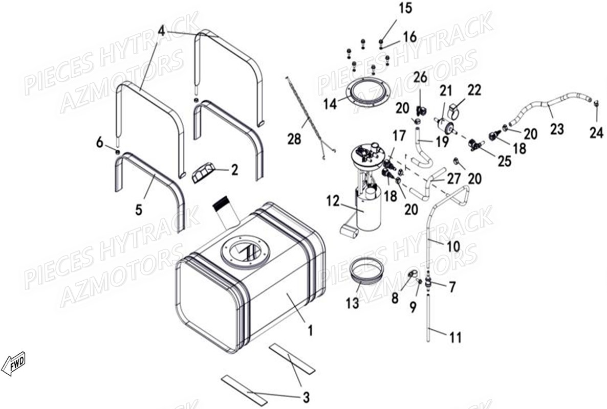 Reservoir HYTRACK Pieces SSV JOBBER T-BOSS 500 EFI EURO 4