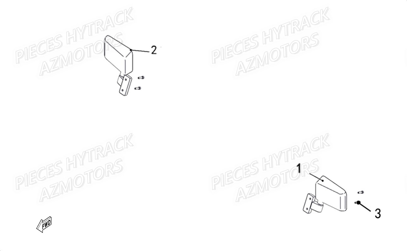 Retroviseurs HYTRACK Pieces SSV JOBBER T-BOSS 500 EFI EURO 4