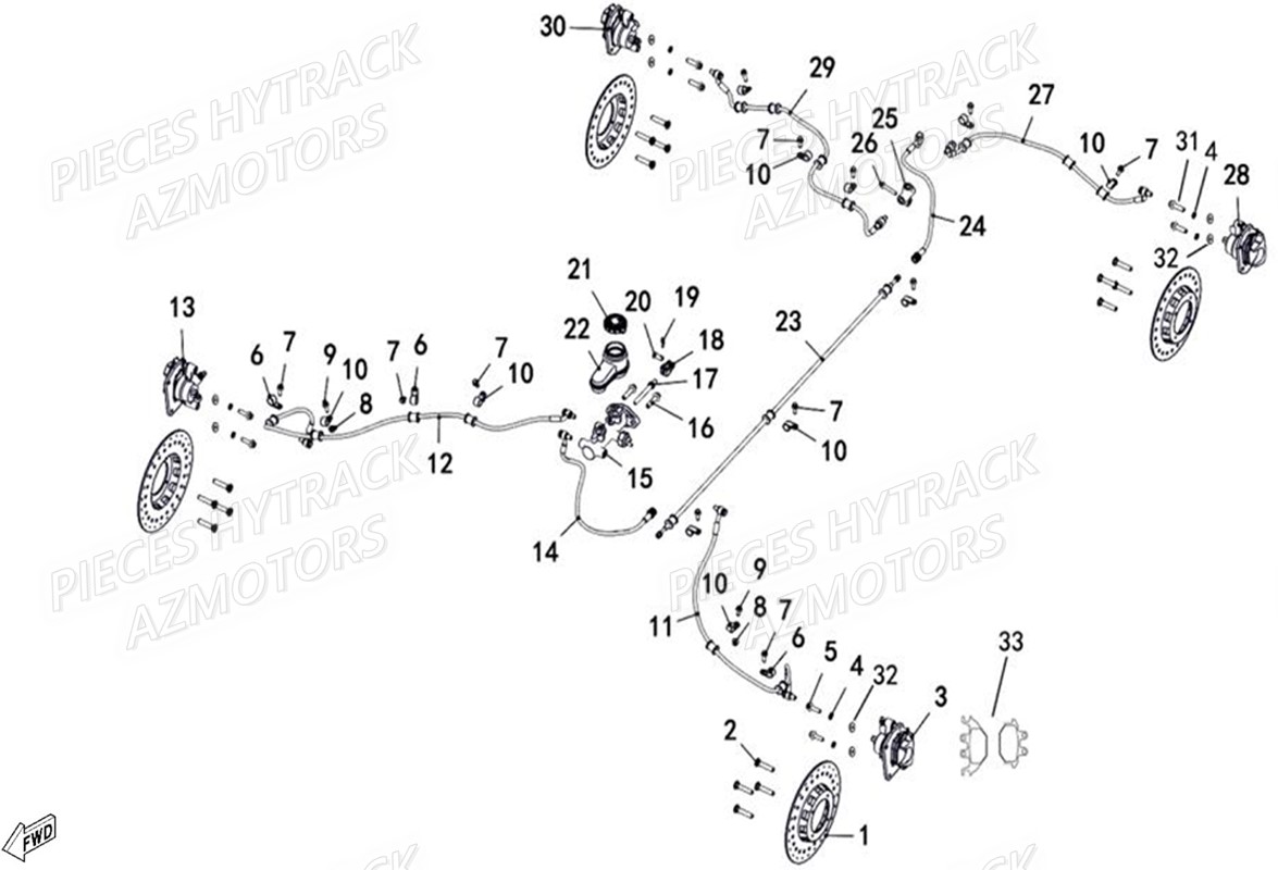 Systeme De Frein HYTRACK Pieces SSV JOBBER T-BOSS 500 EFI EURO 4