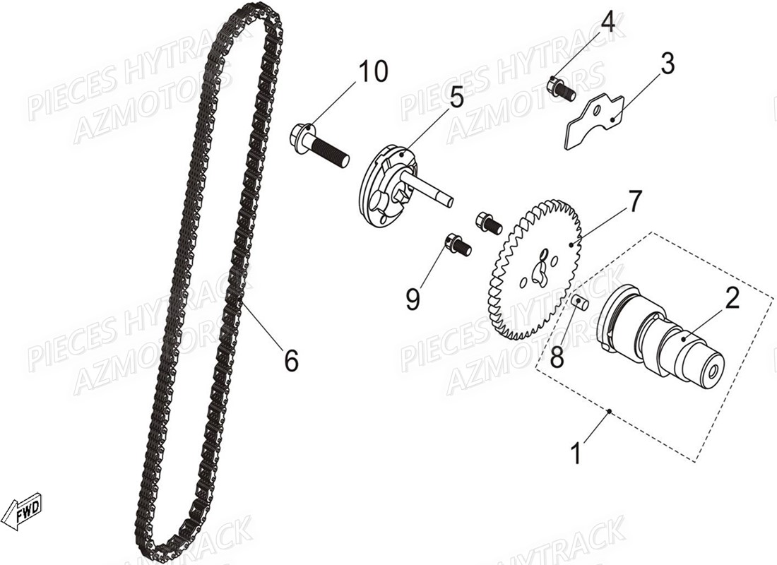 Arbre A Cames HYTRACK Pieces SSV JOBBER T-BOSS 570