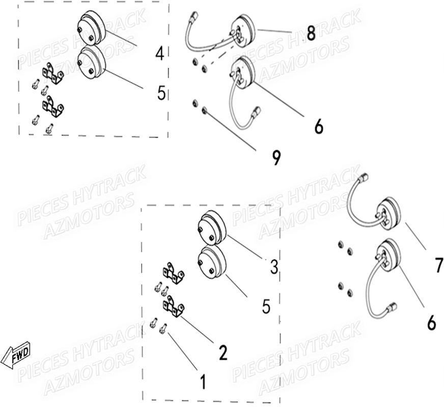 Feux Arriere HYTRACK Pieces SSV JOBBER T-BOSS 570