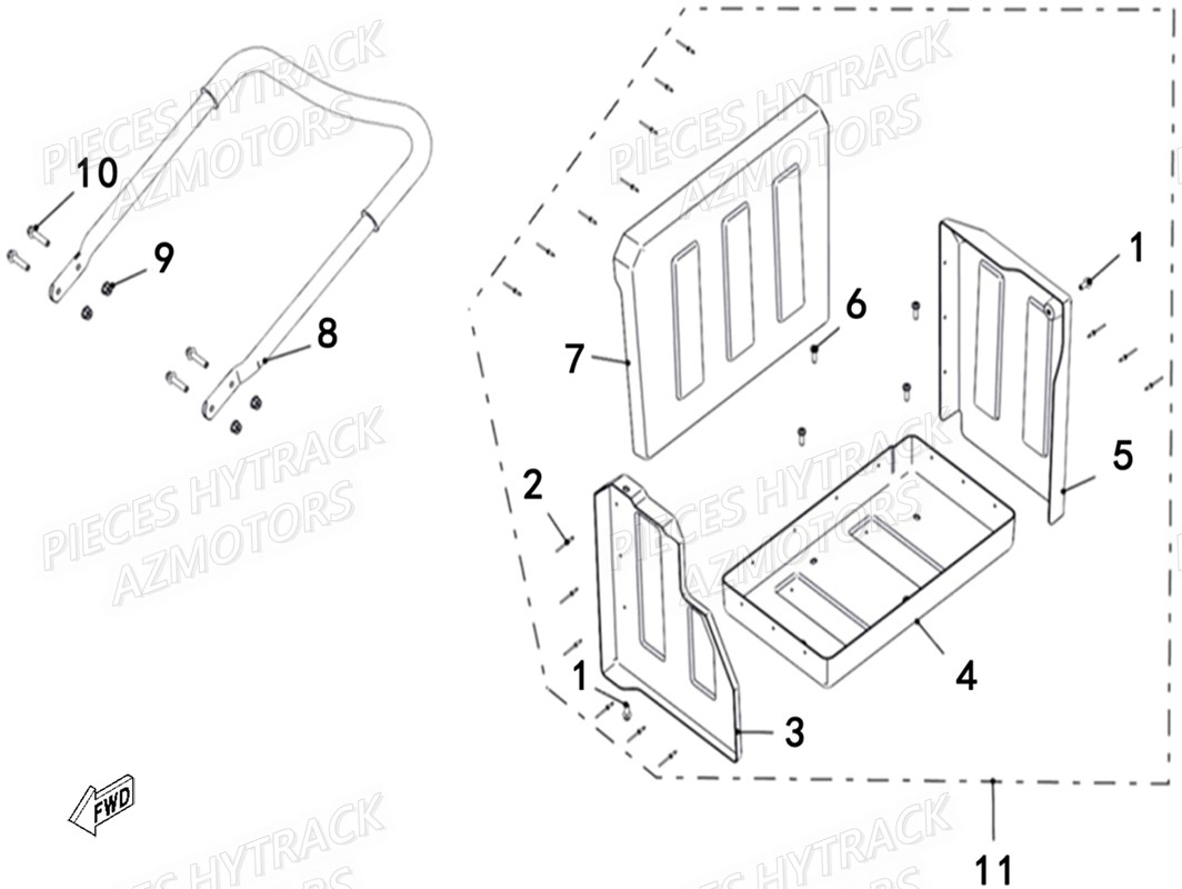 Options 1 HYTRACK Pieces SSV JOBBER T-BOSS 570