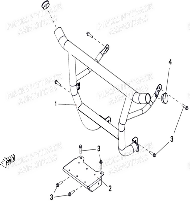 PARE CHOCS AVANT HYTRACK JOBBER T BOSS 570