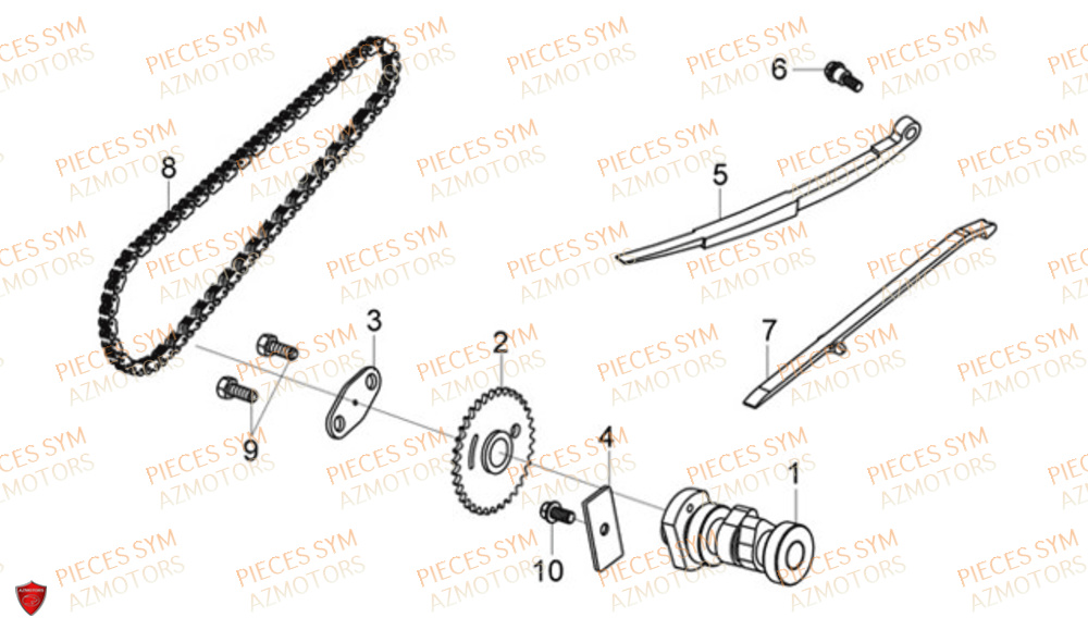 Arbre A Cames SYM Pièces JOYMAX Z 125 - LW12W1-EU (2019-2020)