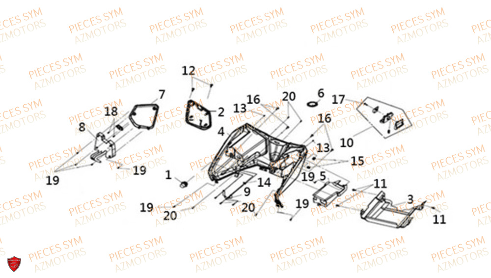 Boite A Gant SYM Pièces JOYMAX Z 125 - LW12W1-EU (2019-2020)