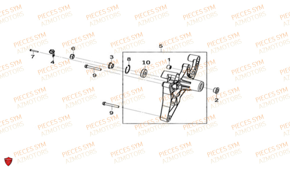 Bras Oscillant SYM Pièces JOYMAX Z 125 - LW12W1-EU (2019-2020)