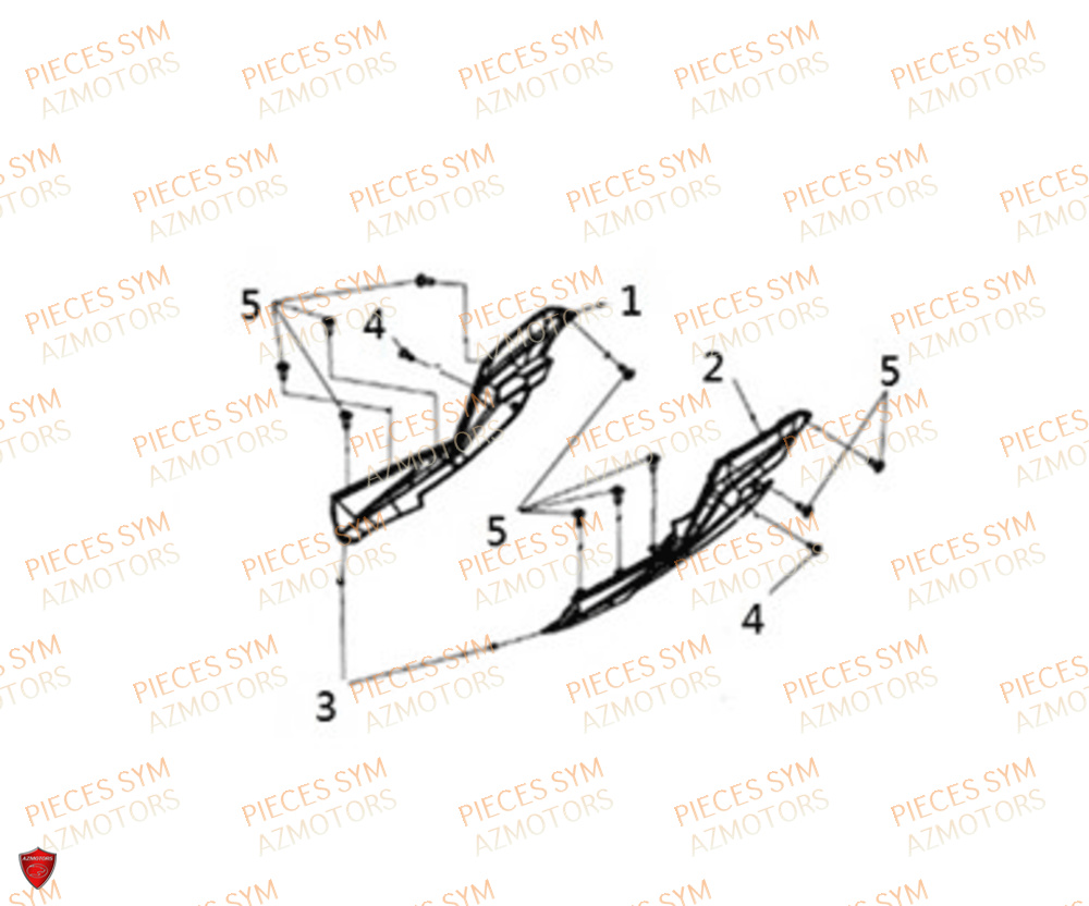 Carenages Lateraux SYM Pièces JOYMAX Z 125 - LW12W1-EU (2019-2020)