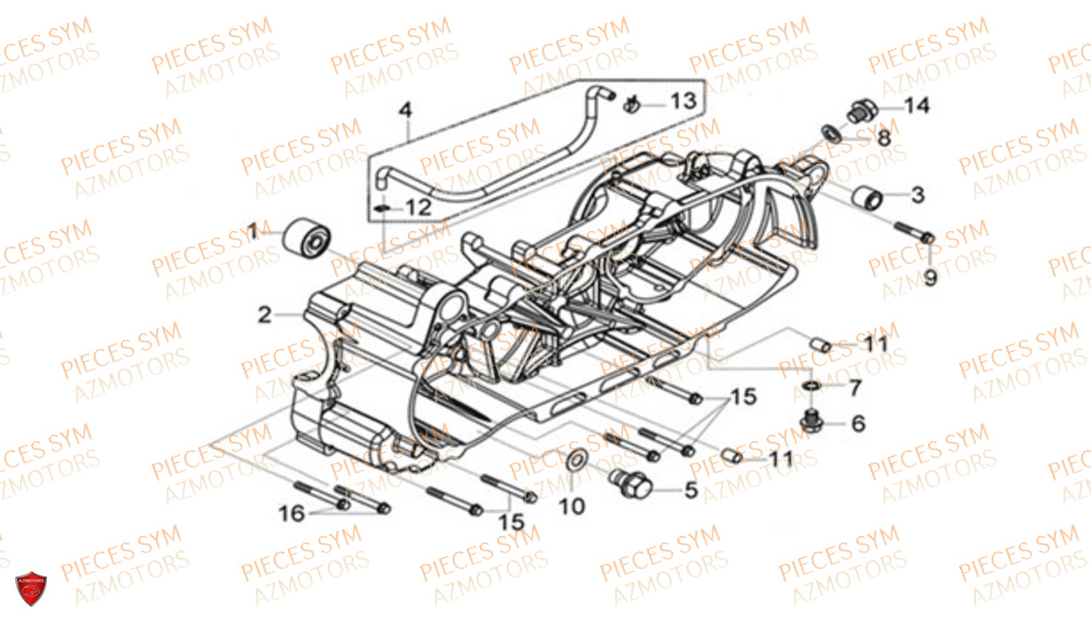 CARTER DE GAUCHE SYM JOYMAX Z 125