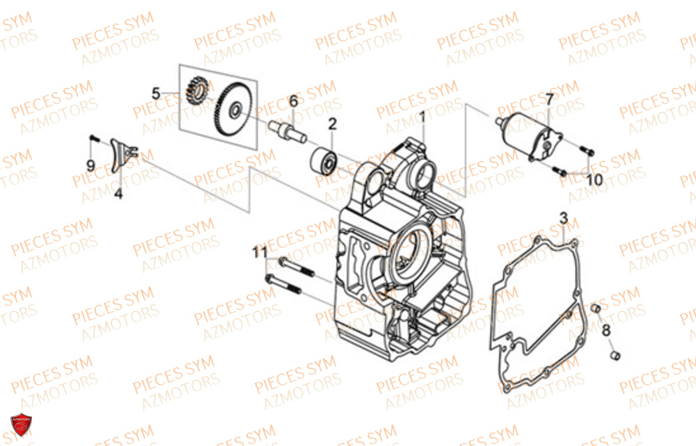 Carter Droit SYM Pièces JOYMAX Z 125 - LW12W1-EU (2019-2020)