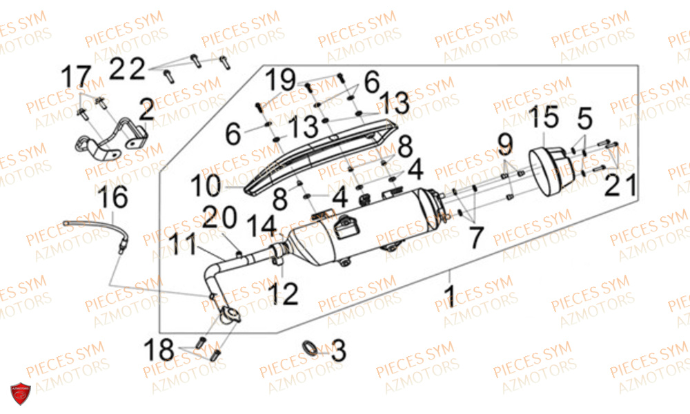 ECHAPPEMENT SYM JOYMAX Z 125