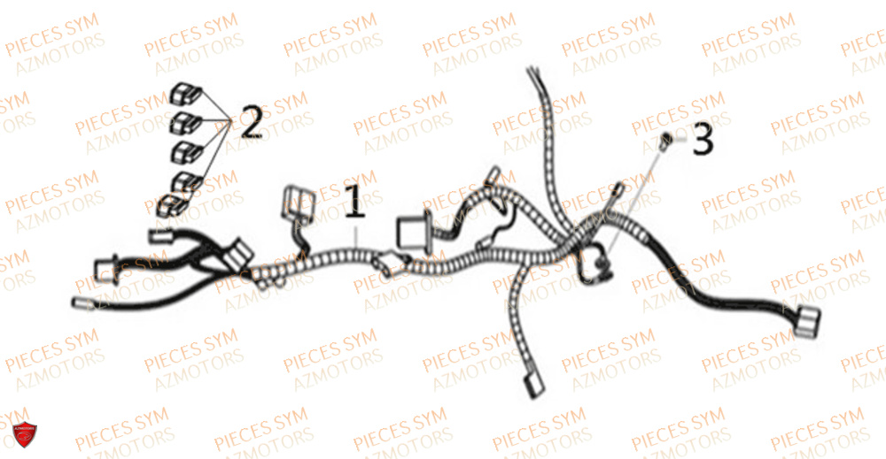 Faisceau Electrique SYM Pièces JOYMAX Z 125 - LW12W1-EU (2019-2020)