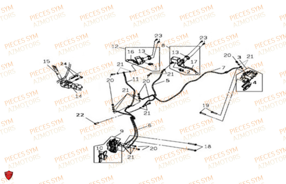 Freinage SYM Pièces JOYMAX Z 125 - LW12W1-EU (2019-2020)