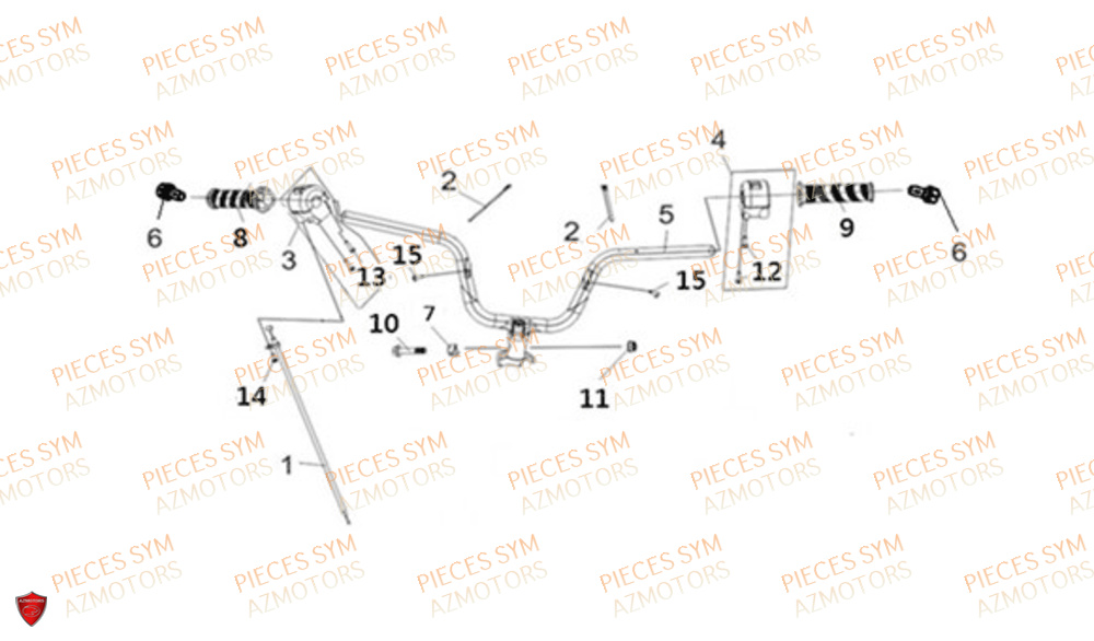 Guidon SYM Pièces JOYMAX Z 125 - LW12W1-EU (2019-2020)