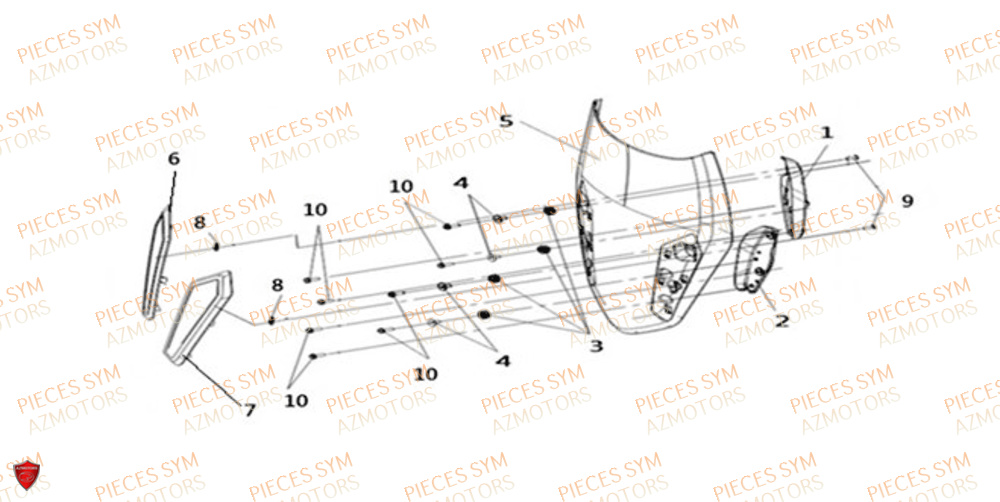 Pare Brise SYM Pièces JOYMAX Z 125 - LW12W1-EU (2019-2020)