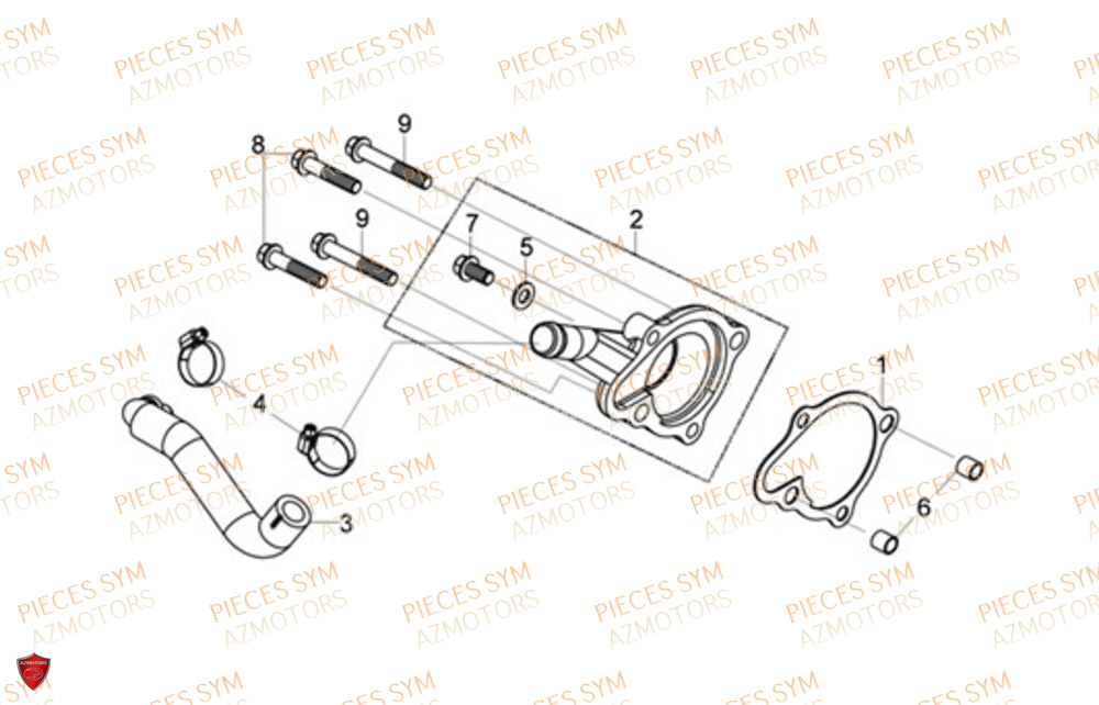 Pompe A Eau SYM Pièces JOYMAX Z 125 - LW12W1-EU (2019-2020)