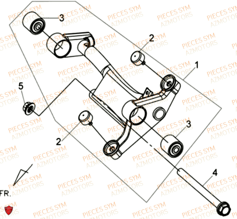 Bras Oscillant SYM Pièces JOYRIDE S 125I - F12W2-EU (2017-2019)