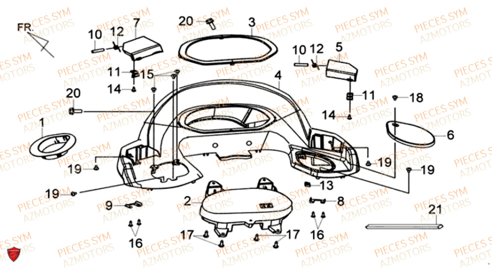 Compteur SYM Pièces JOYRIDE S 125I - F12W2-EU (2017-2019)