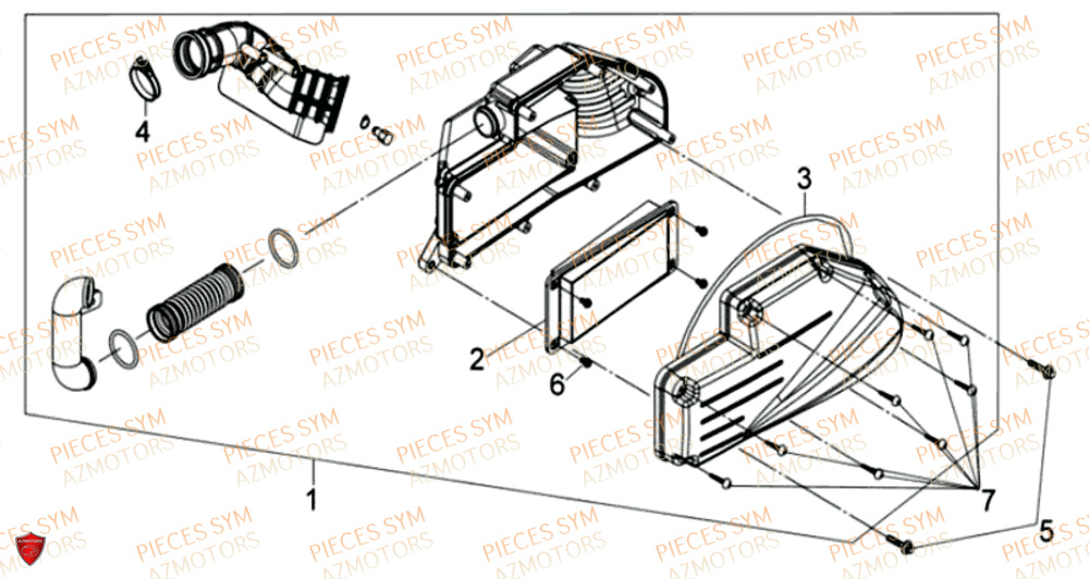 Filtre A Air SYM Pièces JOYRIDE S 125I - F12W2-EU (2017-2019)