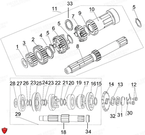 BOITE DE VITESSES KEEWAY K LIGHT 125 E4