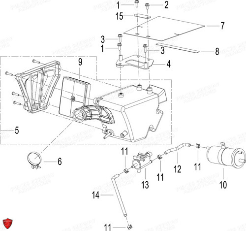 Boitier De Filtre A Air KEEWAY Pieces KEEWAY K-LIGHT 125 Euro4 (Depuis 2018)