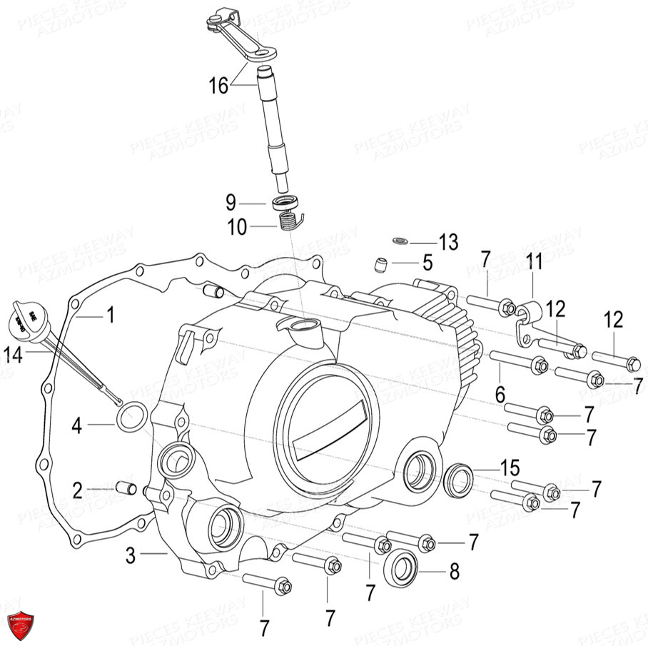 COUVERCLE D EMBRAYAGE KEEWAY K LIGHT 125 E4