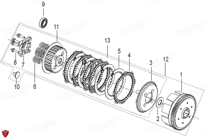 EMBRAYAGE KEEWAY K LIGHT 125 E4