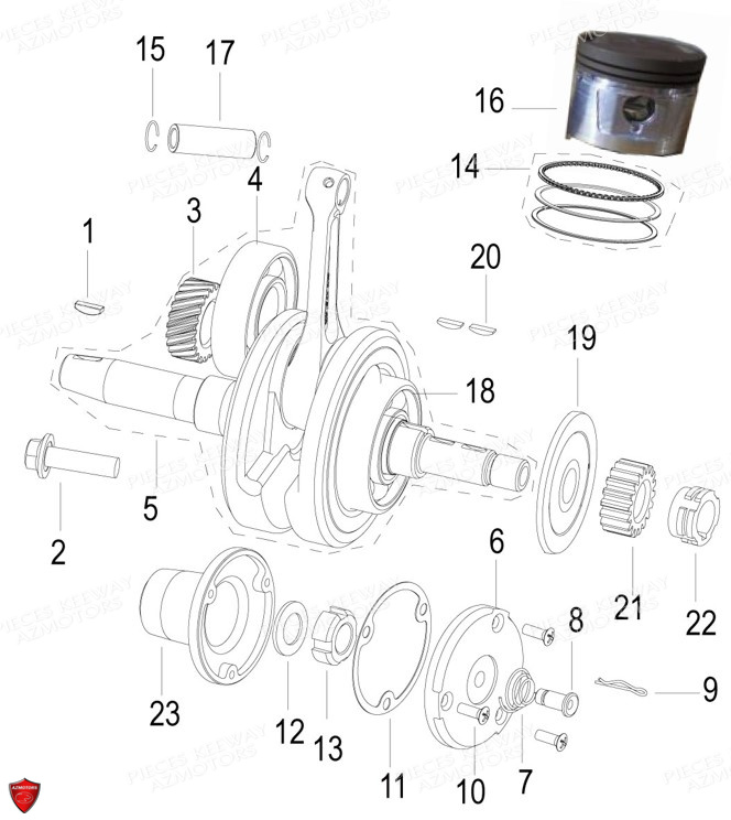 VILEBREQUIN PISTON KEEWAY K LIGHT 125 E4