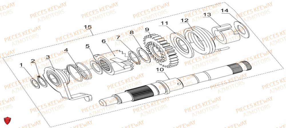 Arbre De Kick KEEWAY Pieces KEEWAY K-LIGHT 125 Euro 5