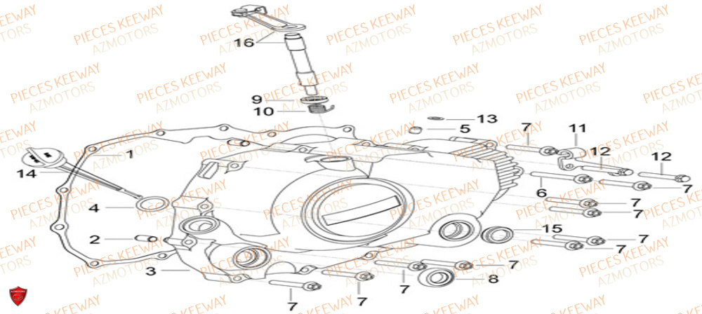 CARTER D EMBRAYAGE KEEWAY K LIGHT 125 E5