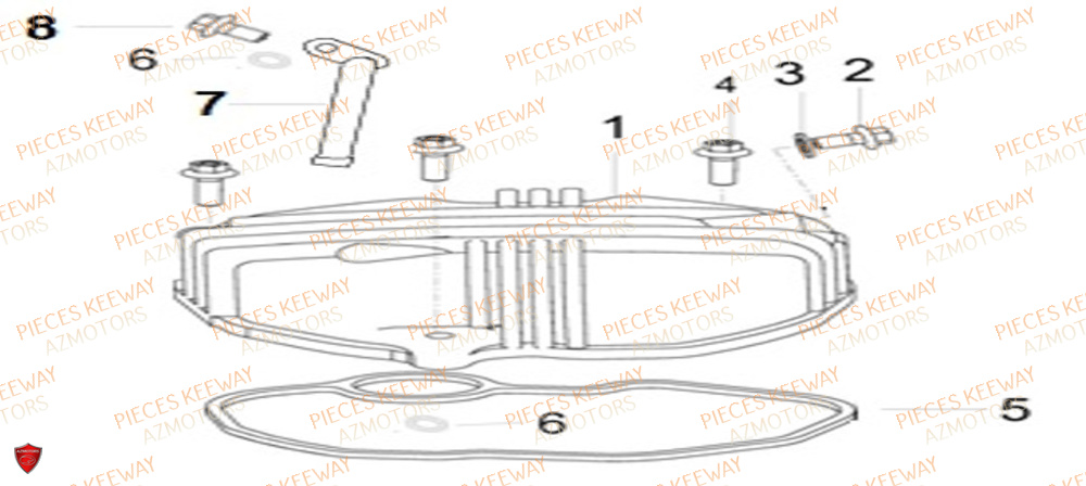 Couvre Culasse KEEWAY Pieces KEEWAY K-LIGHT 125 Euro 5