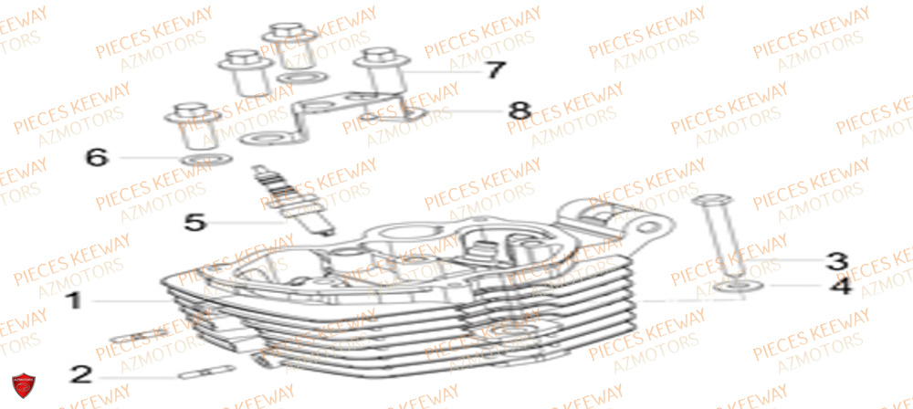 Culasse KEEWAY Pieces KEEWAY K-LIGHT 125 Euro 5