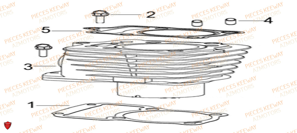 Cylindre KEEWAY Pieces KEEWAY K-LIGHT 125 Euro 5