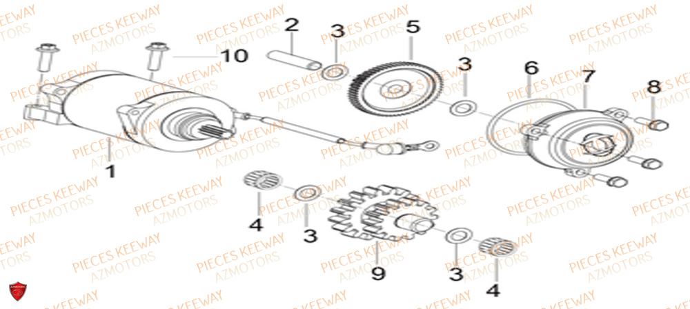 Demarreur KEEWAY Pieces KEEWAY K-LIGHT 125 Euro 5