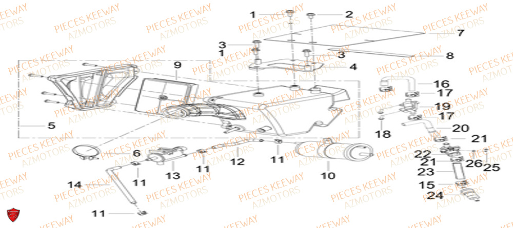 Filtre A Air KEEWAY Pieces KEEWAY K-LIGHT 125 Euro 5