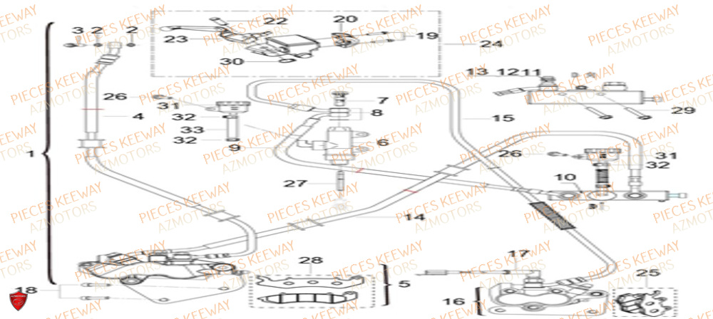 FREIN AVANT pour K-LIGHT 125 E5