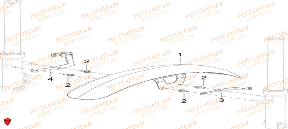 GARDE BOUE AVANT KEEWAY K LIGHT 125 E5