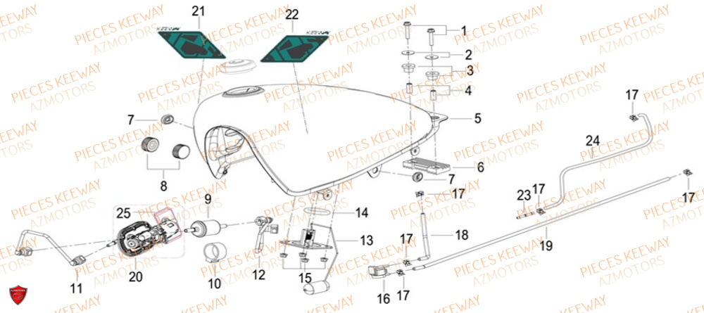 Reservoir KEEWAY Pieces KEEWAY K-LIGHT 125 Euro 5