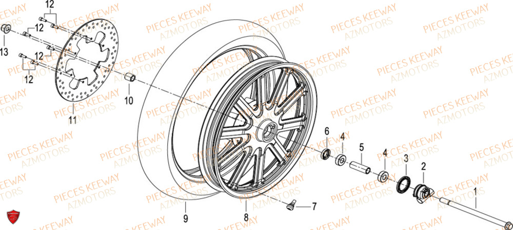 ROUE AVANT KEEWAY K LIGHT 125 E5