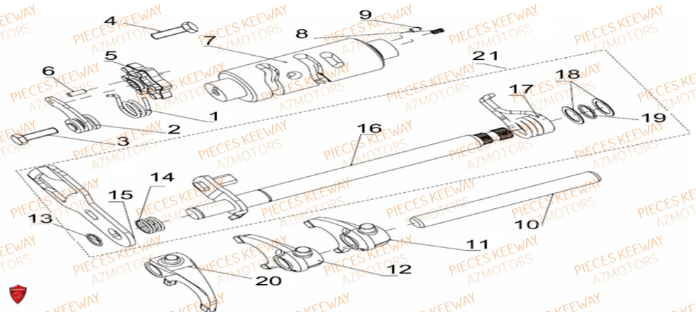 Selection KEEWAY Pieces KEEWAY K-LIGHT 125 Euro 5