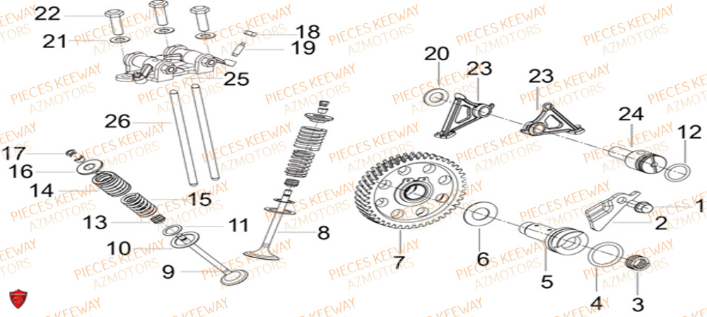 SOUPAPES pour K-LIGHT 125 E5