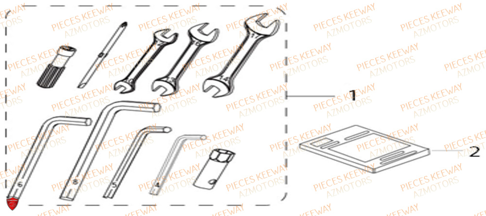 Trousse A Outils KEEWAY Pieces KEEWAY K-LIGHT 125 Euro 5