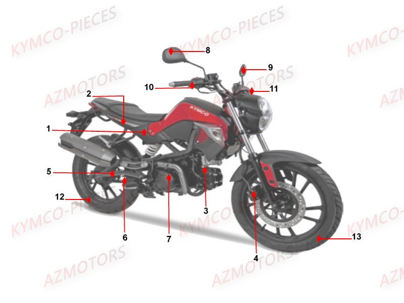 1 CONSOMMABLES KYMCO K PW50