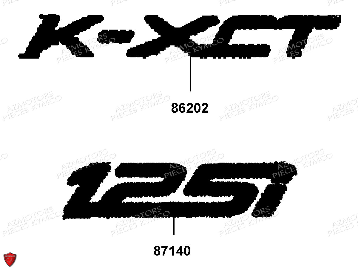 Decors KYMCO Pièces K-XCT 125I 4T EURO3 (SK25BA)