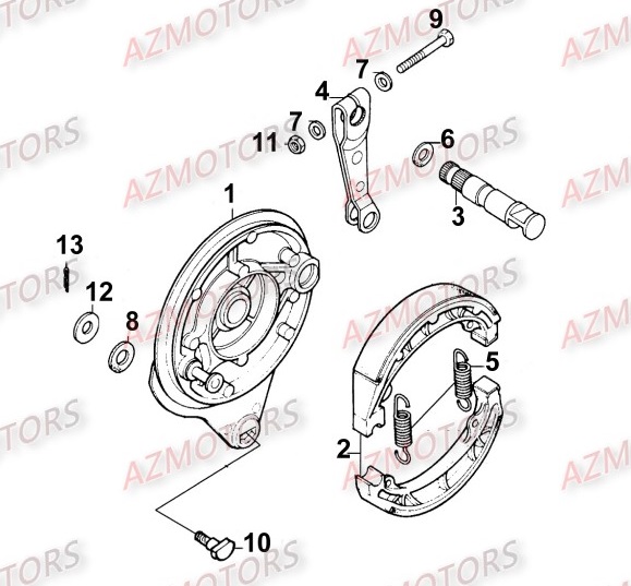 Tambour Arriere KYMCO Pièces_Moto_Kymco_ZING 125_II_4T