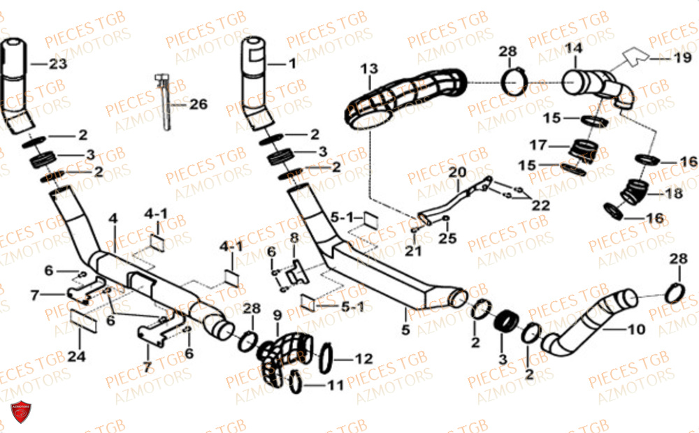 Admission  Pieces TGB UTV LANDMAX 1000