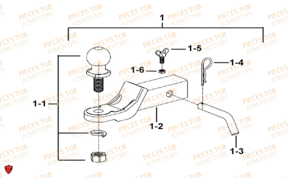 Attelage Option  Pieces TGB UTV LANDMAX 1000