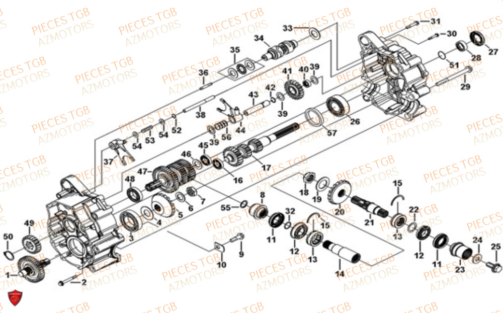 Boite De Vitesses  Pieces TGB UTV LANDMAX 1000