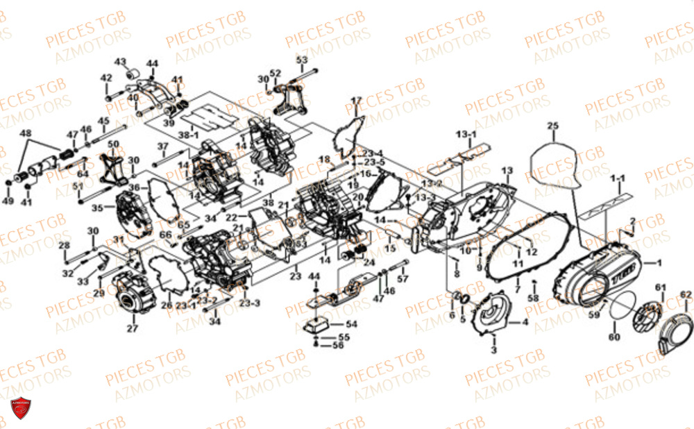 Carter Moteur  Pieces TGB UTV LANDMAX 1000