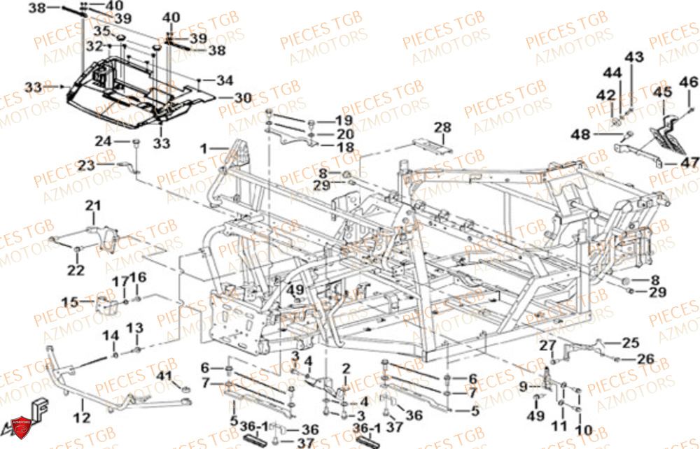 Chassis  Pieces TGB UTV LANDMAX 1000