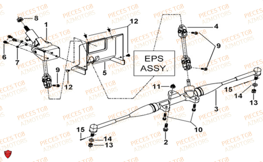 Colonne De Direction  Pieces TGB UTV LANDMAX 1000